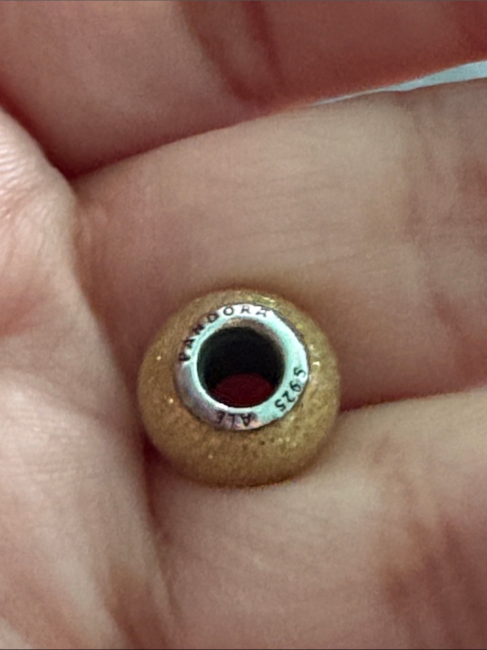 Pandora Gold Iridescent Glass Bead Charm - Picture 2 of 5